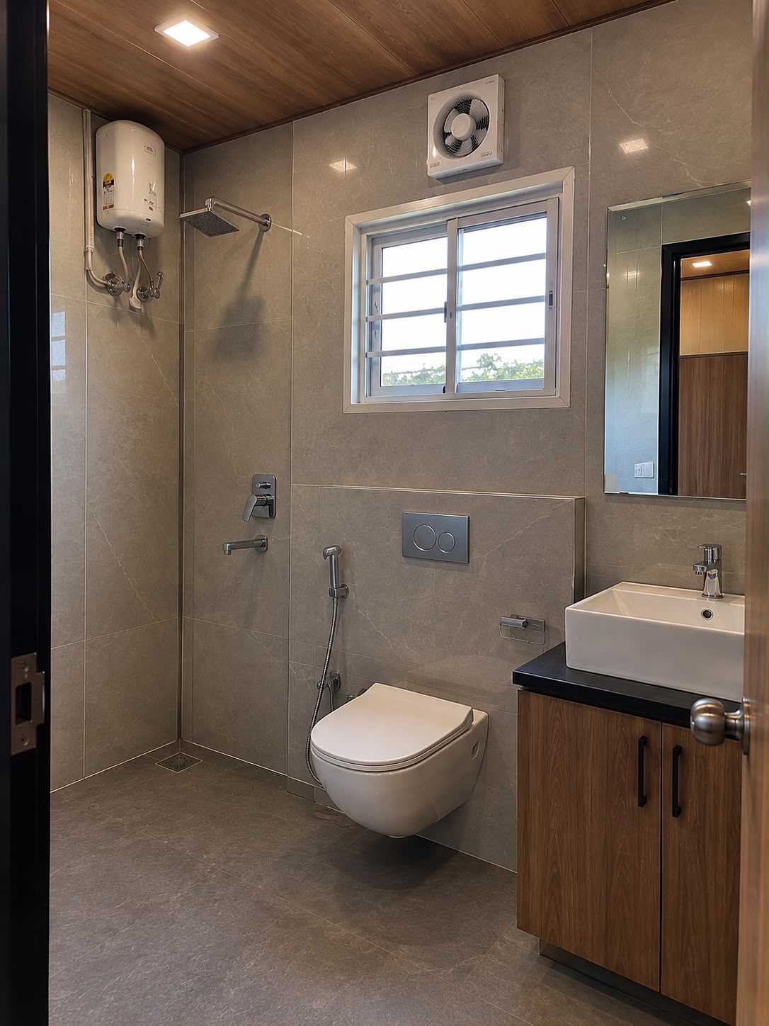 1BHK Farmhouse Washroom Interior